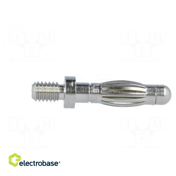 Plug | 4mm banana | 32A | 33VAC | 70VDC | 26mm | nickel plated | screw image 7
