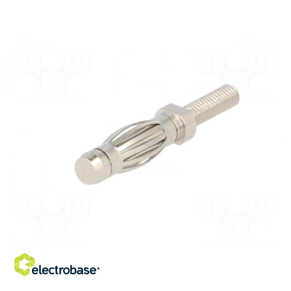 Plug | 4mm banana | 32A | 33VAC | 70VDC | 27.5mm | nickel plated | screw image 2