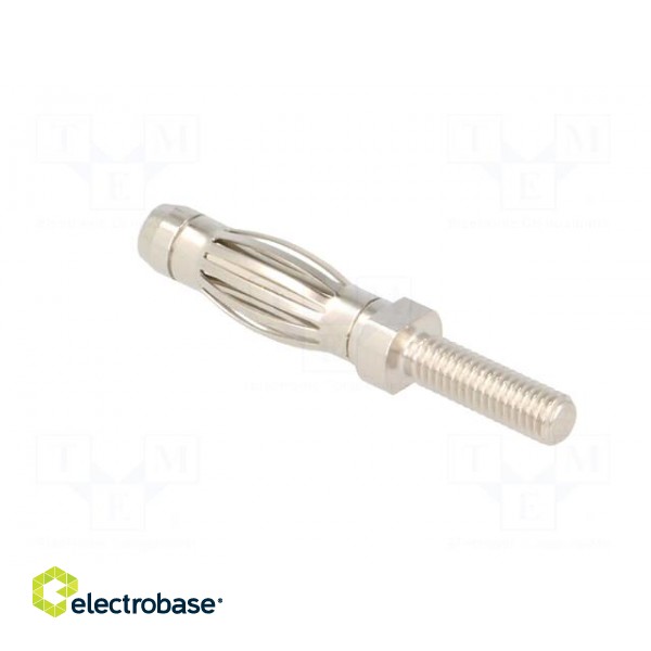 Plug | 4mm banana | 32A | 33VAC | 70VDC | 27.5mm | nickel plated | screw image 4