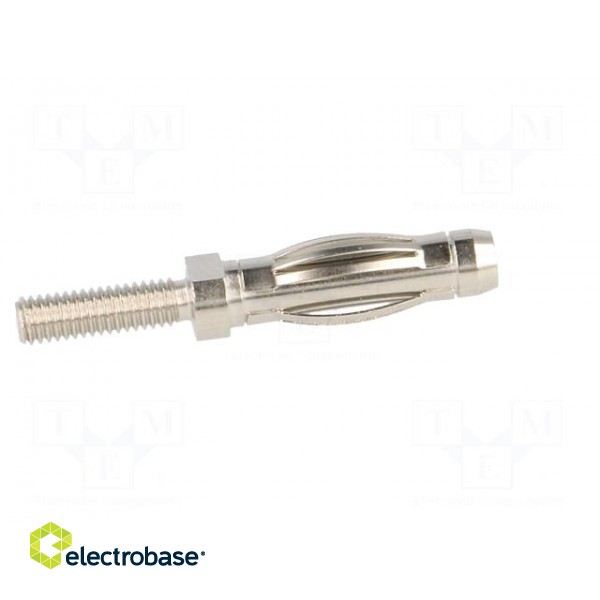 Plug | 4mm banana | 32A | 33VAC | 70VDC | 27.5mm | nickel plated | screw image 7