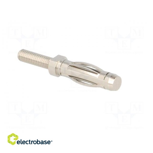 Plug | 4mm banana | 32A | 33VAC | 70VDC | 27.5mm | nickel plated | screw image 8