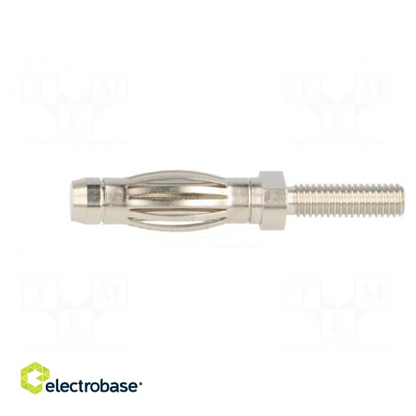 Plug | 4mm banana | 32A | 33VAC | 70VDC | 27.5mm | nickel plated | screw image 3