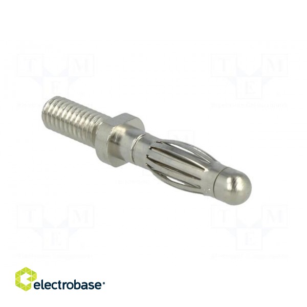 Plug | 4mm banana | 32A | 33VAC | 70VDC | 30mm | nickel plated | Thread: M4 image 8