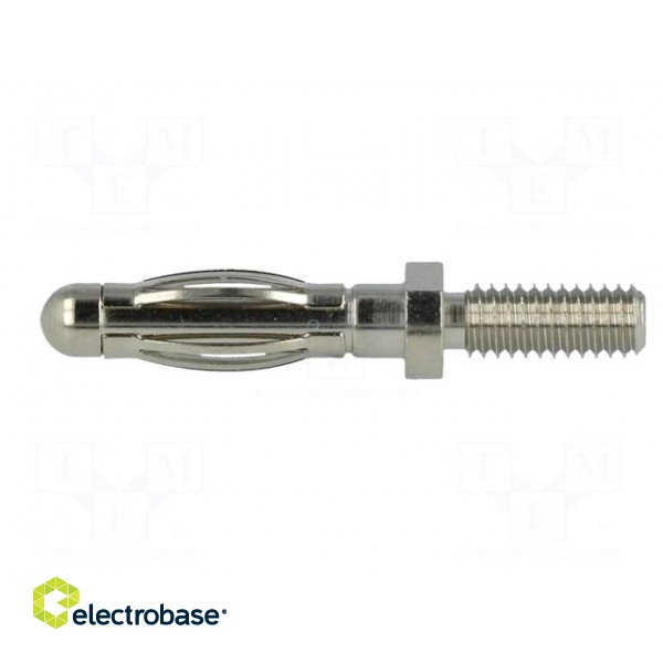 Plug | 4mm banana | 32A | 60VDC | 30mm | Plating: nickel plated фото 3