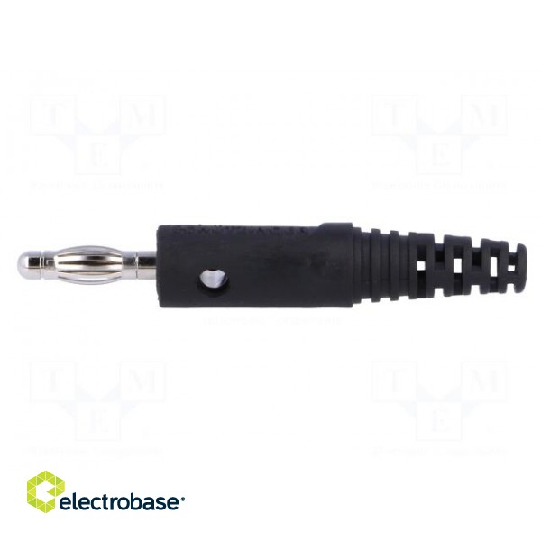 Plug | 4mm banana | 32A | 60VDC | black | Max.wire diam: 2.8mm paveikslėlis 3