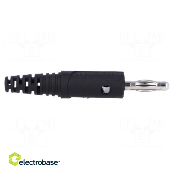 Plug | 4mm banana | 32A | 60VDC | black | Max.wire diam: 2.8mm paveikslėlis 7