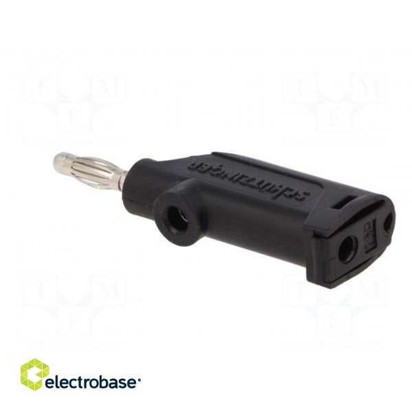 Plug | 4mm banana | 32A | 33VAC | 70VDC | black | Max.wire diam: 4mm | 3mΩ image 4