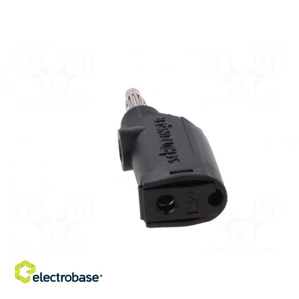 Plug | 4mm banana | 32A | 33VAC | 70VDC | black | Max.wire diam: 4mm | 3mΩ image 5