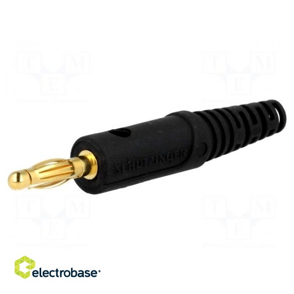 Plug | 4mm banana | 32A | 60VDC | black | Max.wire diam: 2.8mm image 1