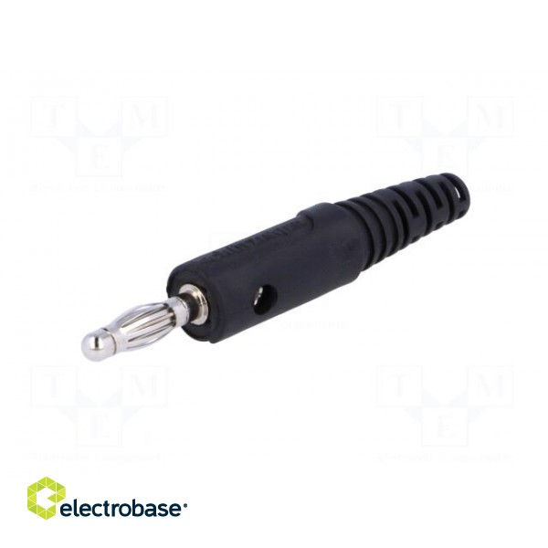 Plug | 4mm banana | 32A | 33VAC | 70VDC | black | Max.wire diam: 4mm image 2