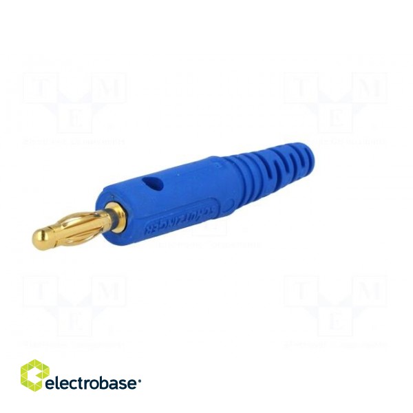 Plug | 4mm banana | 32A | 60VDC | blue | Max.wire diam: 2.8mm image 2