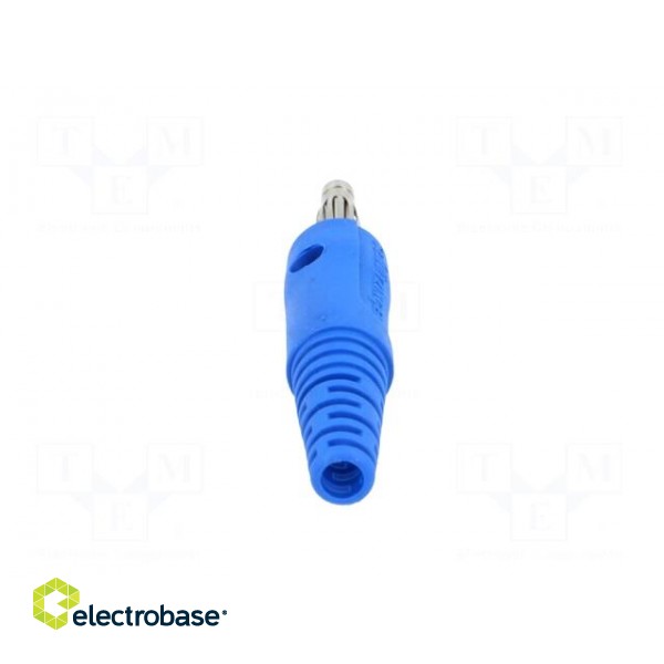 Plug | 4mm banana | 32A | 60VDC | blue | Max.wire diam: 2.8mm фото 5