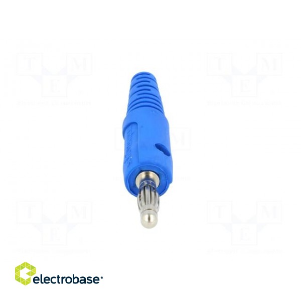 Plug | 4mm banana | 32A | 60VDC | blue | Max.wire diam: 2.8mm фото 9