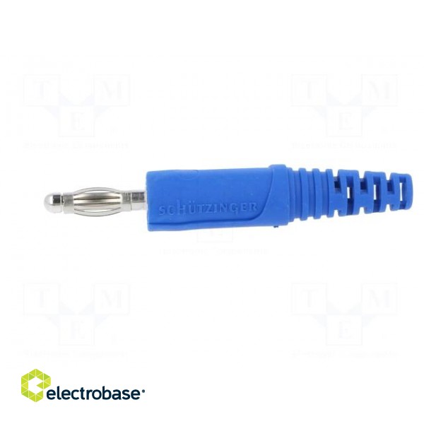 Plug | 4mm banana | 32A | 70VDC | blue | non-insulated paveikslėlis 3
