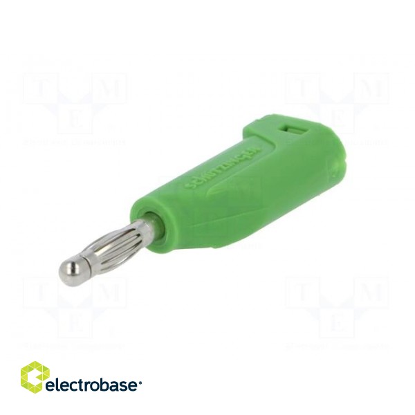 Plug | 4mm banana | 32A | 70VDC | green | Max.wire diam: 4mm | 2.5mm2 image 2