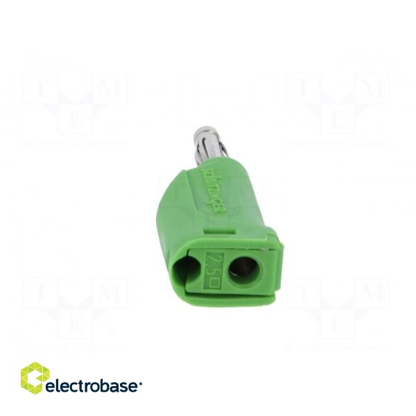 Plug | 4mm banana | 32A | 70VDC | green | Max.wire diam: 4mm | 2.5mm2 фото 5