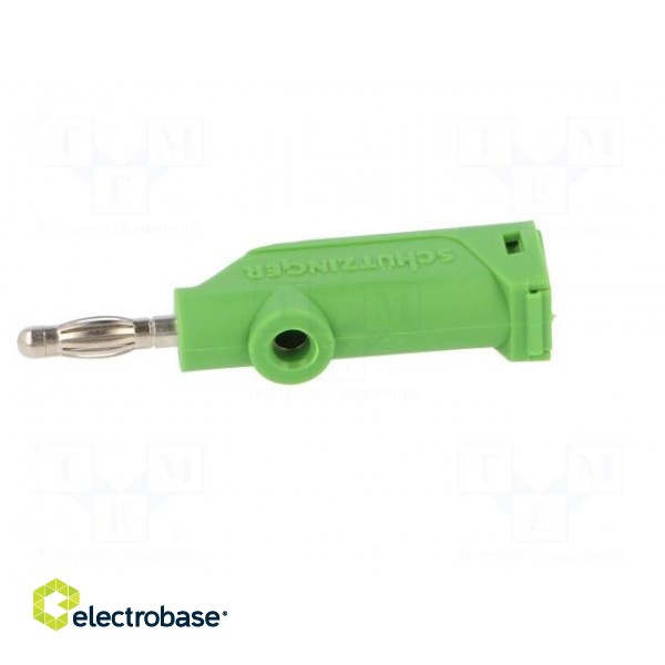 Plug | 4mm banana | 32A | 33VAC | 70VDC | green | Max.wire diam: 4mm | 3mΩ image 3