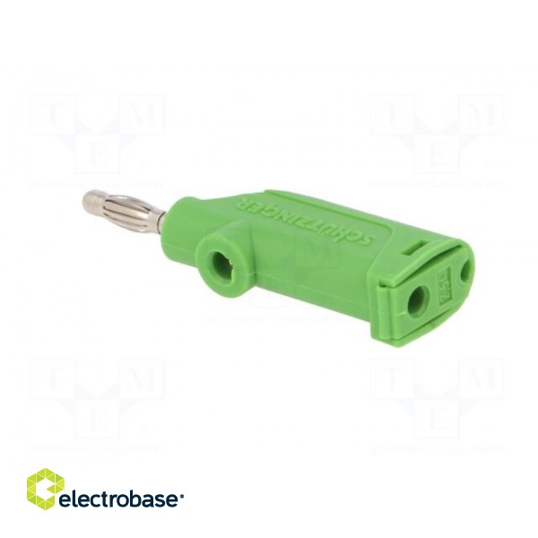 Plug | 4mm banana | 32A | 33VAC | 70VDC | green | Max.wire diam: 4mm | 3mΩ image 4