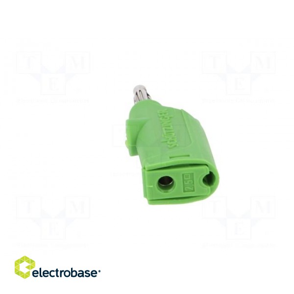 Plug | 4mm banana | 32A | 33VAC | 70VDC | green | Max.wire diam: 4mm | 3mΩ image 5