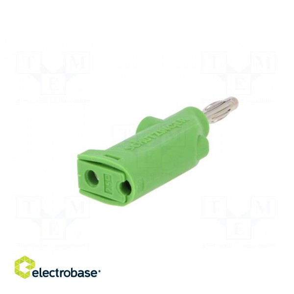 Plug | 4mm banana | 32A | 33VAC | 70VDC | green | Max.wire diam: 4mm | 3mΩ image 6