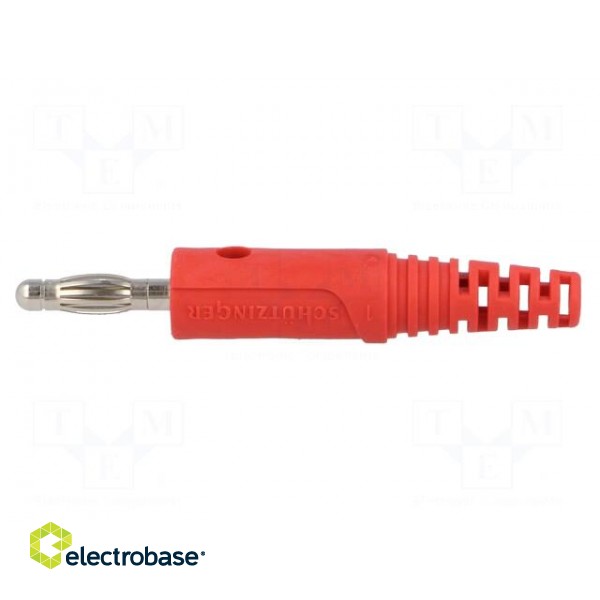 Plug | 4mm banana | 32A | 33VAC | 70VDC | red | Max.wire diam: 4mm | 2.5mm2 image 3