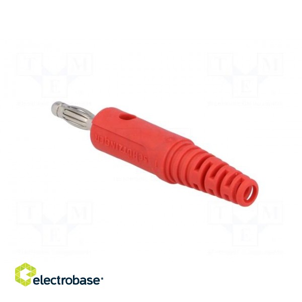Plug | 4mm banana | 32A | 33VAC | 70VDC | red | Max.wire diam: 4mm | 2.5mm2 image 4