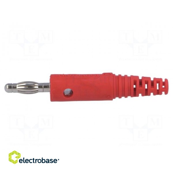 Plug | 4mm banana | 32A | 33VAC | 70VDC | red | Max.wire diam: 4mm | 2.5mm2 image 3