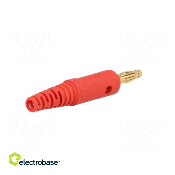 Plug | 4mm banana | 32A | 60VDC | red | Max.wire diam: 2.8mm paveikslėlis 6
