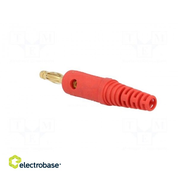 Plug | 4mm banana | 32A | 60VDC | red | Max.wire diam: 2.8mm paveikslėlis 4
