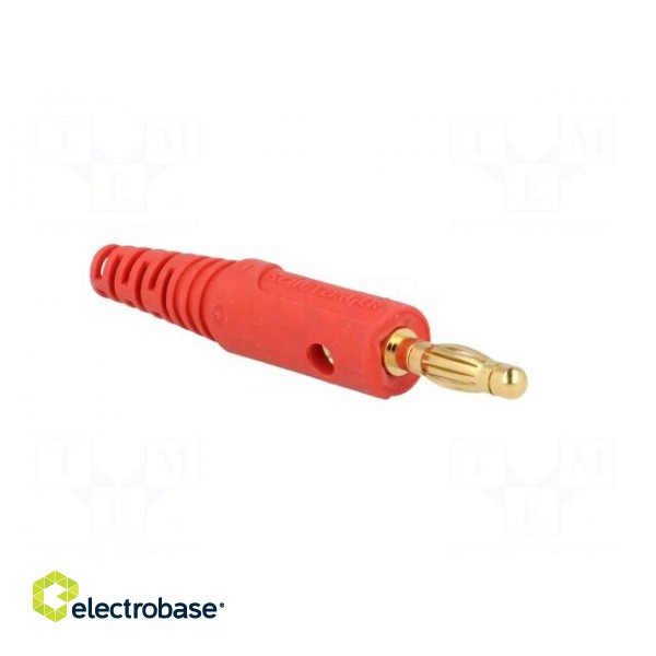 Plug | 4mm banana | 32A | 60VDC | red | Max.wire diam: 2.8mm paveikslėlis 8