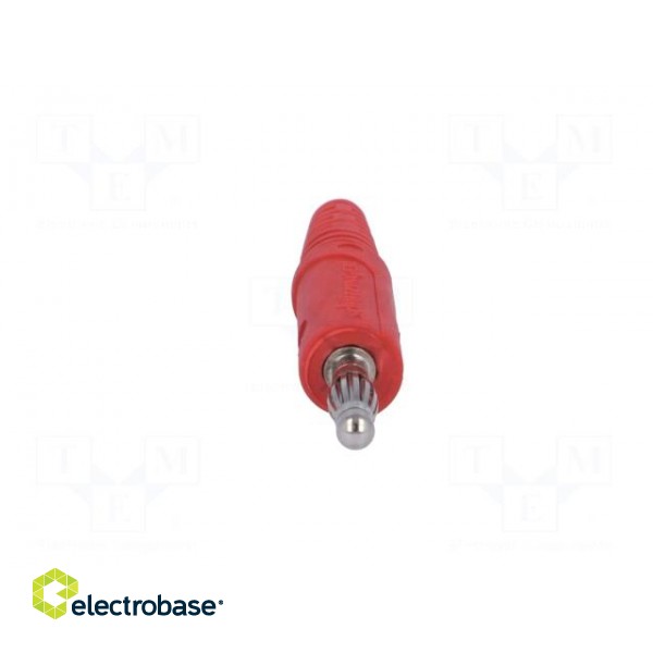 Plug | 4mm banana | 32A | 33VAC | 70VDC | red | Max.wire diam: 4mm | 2.5mm2 image 9