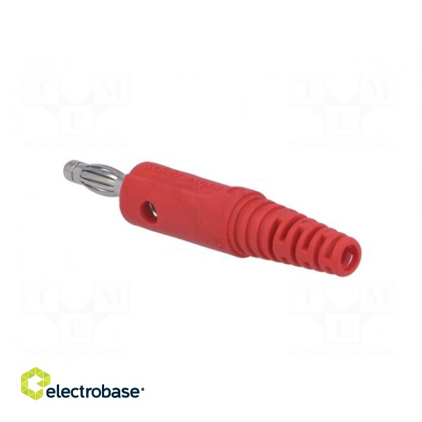 Plug | 4mm banana | 32A | 33VAC | 70VDC | red | Max.wire diam: 4mm | 2.5mm2 image 4