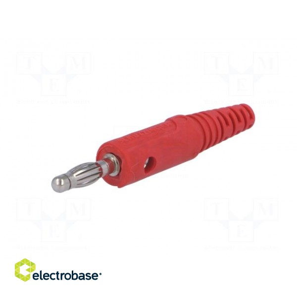 Plug | 4mm banana | 32A | 33VAC | 70VDC | red | Max.wire diam: 4mm | 2.5mm2 image 2