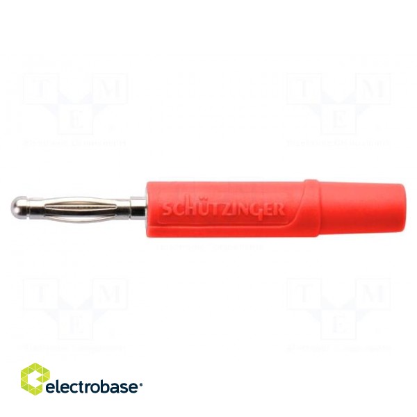 Plug | 4mm banana | 32A | 33VAC | 70VDC | red | non-insulated | 2.5mm2 image 2