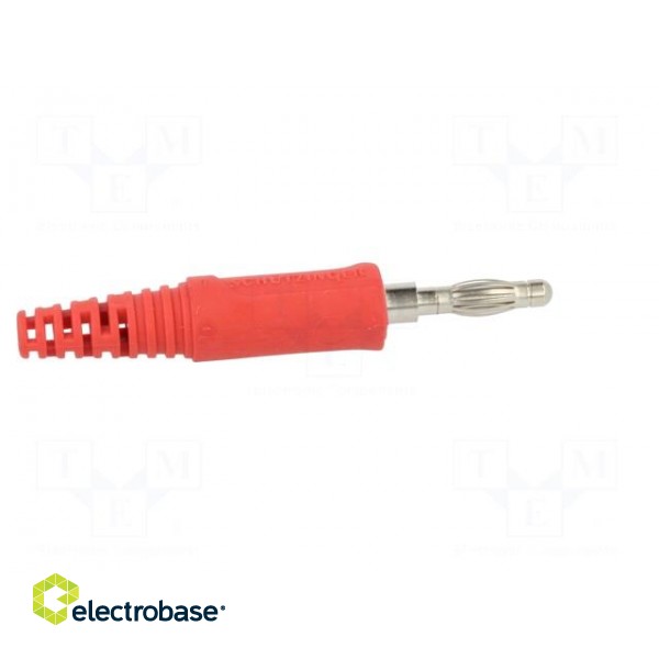 Plug | 4mm banana | 32A | 33VAC | 70VDC | red | non-insulated | 2.5mm2 image 8