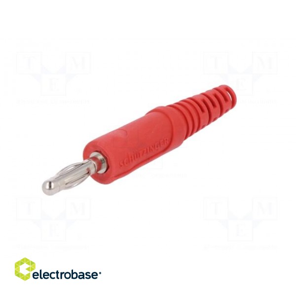 Plug | 4mm banana | 32A | 33VAC | 70VDC | red | non-insulated | 2.5mm2 image 2