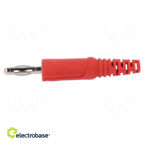 Plug | 4mm banana | 32A | 33VAC | 70VDC | red | non-insulated | 2.5mm2 image 3