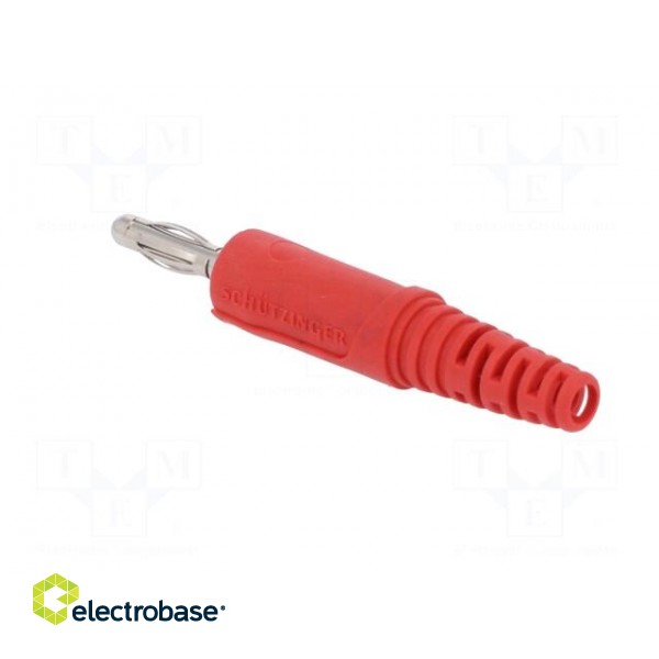 Plug | 4mm banana | 32A | 33VAC | 70VDC | red | non-insulated | 2.5mm2 image 4