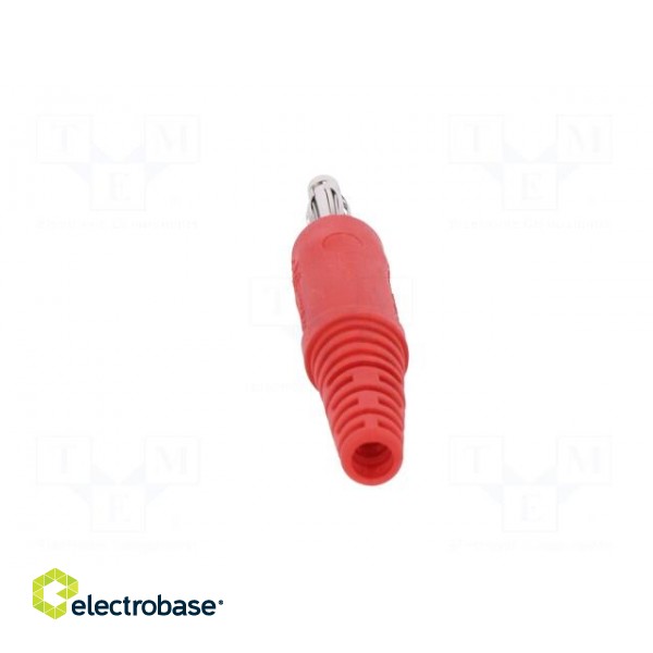 Plug | 4mm banana | 32A | 33VAC | 70VDC | red | non-insulated | 2.5mm2 image 5