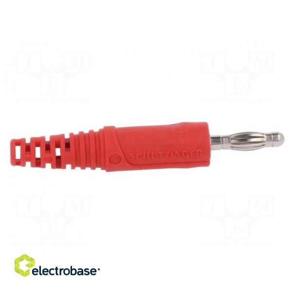 Plug | 4mm banana | 32A | 33VAC | 70VDC | red | non-insulated | 2.5mm2 image 7