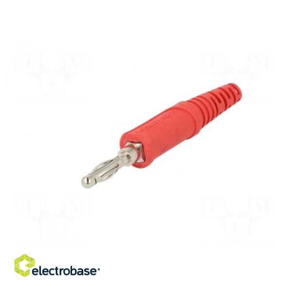 Plug | 4mm banana | 32A | 33VAC | 70VDC | red | non-insulated | 2.5mm2 image 3