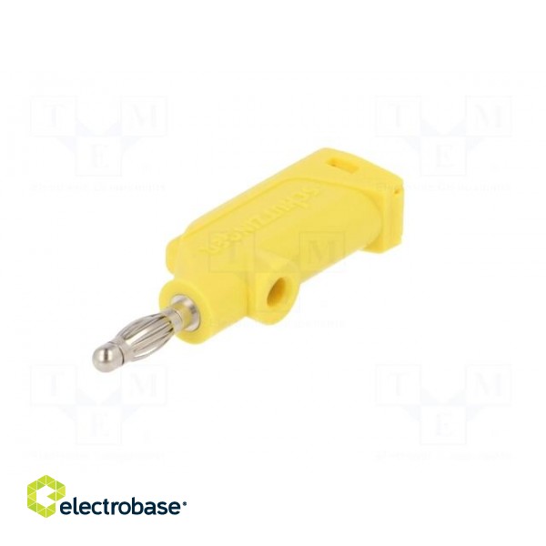 Plug | 4mm banana | 32A | 33VAC | 70VDC | yellow | Max.wire diam: 4mm image 2