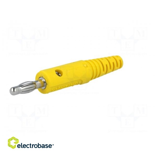 Plug | 4mm banana | 32A | 60VDC | yellow | Max.wire diam: 2.8mm image 2