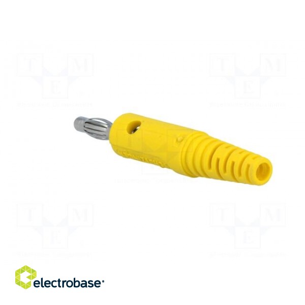 Plug | 4mm banana | 32A | 60VDC | yellow | Max.wire diam: 2.8mm фото 4