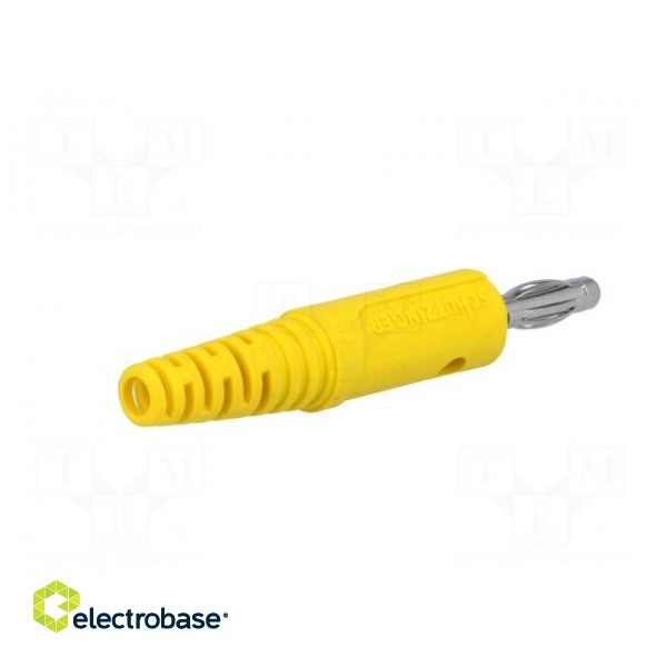 Plug | 4mm banana | 32A | 60VDC | yellow | Max.wire diam: 2.8mm paveikslėlis 6
