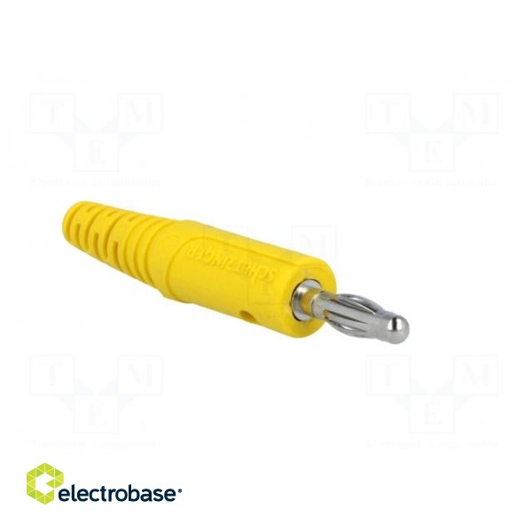 Plug | 4mm banana | 32A | 60VDC | yellow | Max.wire diam: 2.8mm paveikslėlis 8