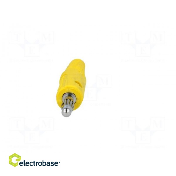 Plug | 4mm banana | 32A | 60VDC | yellow | Max.wire diam: 2.8mm фото 9