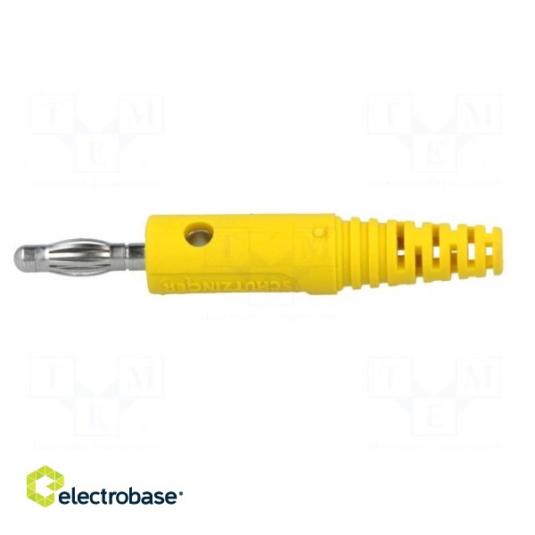Plug | 4mm banana | 32A | 60VDC | yellow | Max.wire diam: 2.8mm фото 3