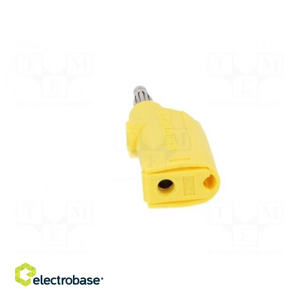 Plug | 4mm banana | 32A | 33VAC | 70VDC | yellow | Max.wire diam: 4mm image 5