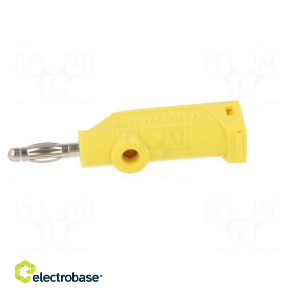 Plug | 4mm banana | 32A | 33VAC | 70VDC | yellow | Max.wire diam: 4mm image 3